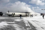 Delta aircraft Toronto Airport flips, Delta aircraft Toronto Airport visuals, delta aircraft flips upside down on landing at toronto airport, Facebook