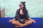 Sonakshi Sinha instagram, Sonakshi Sinha instagram, sonakshi s latest look keeps the heat on, Practising yoga