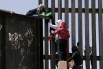 punjabi women, punjabis crossing US mexico border, video clip shows punjabi women children crossing border fence into u s, Heatstroke